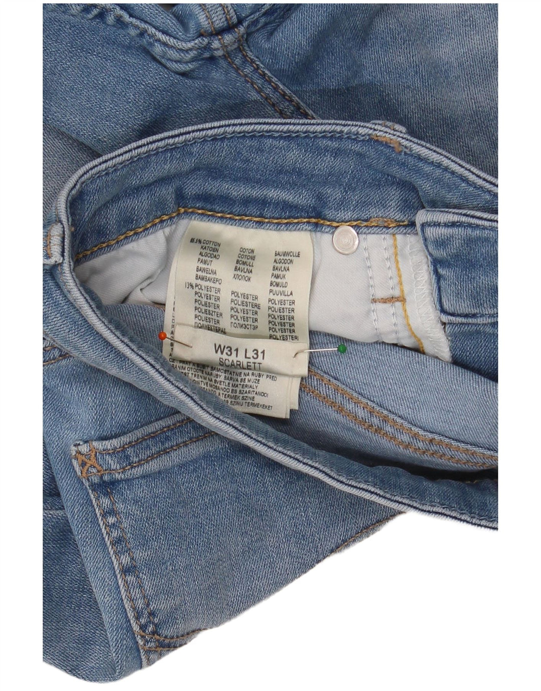 LEE Dame Scarlett Skinny Jeans W31 L31 Blå Bomuld