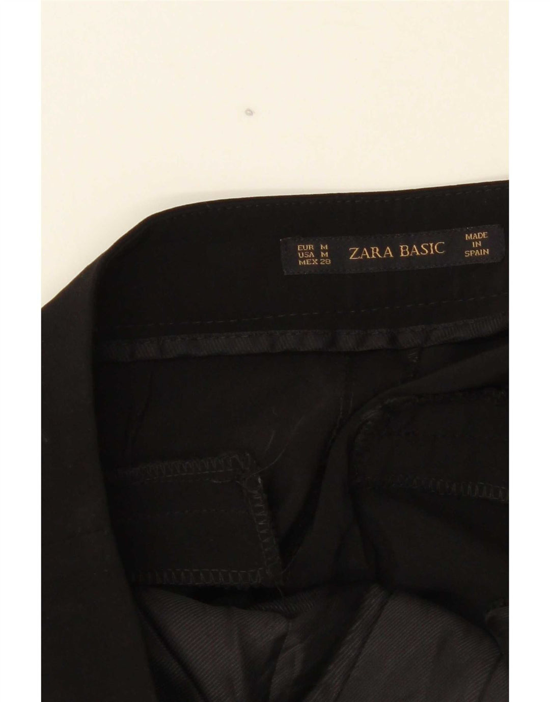 Zara Dame Pegged Casual Bukser Medium W28 L32 Sort Polyester