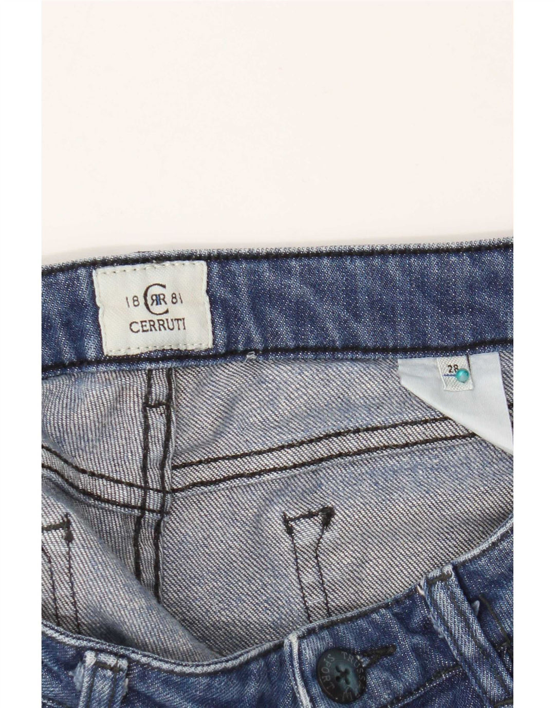 Cerruti 1881 Dame Bootcut Jeans W28 L32 Blå