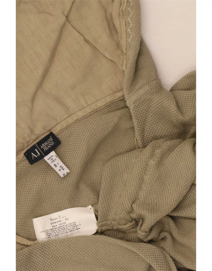 Armani Jeans Dame Hættetrøje US 6 Medium Khaki Bomuld