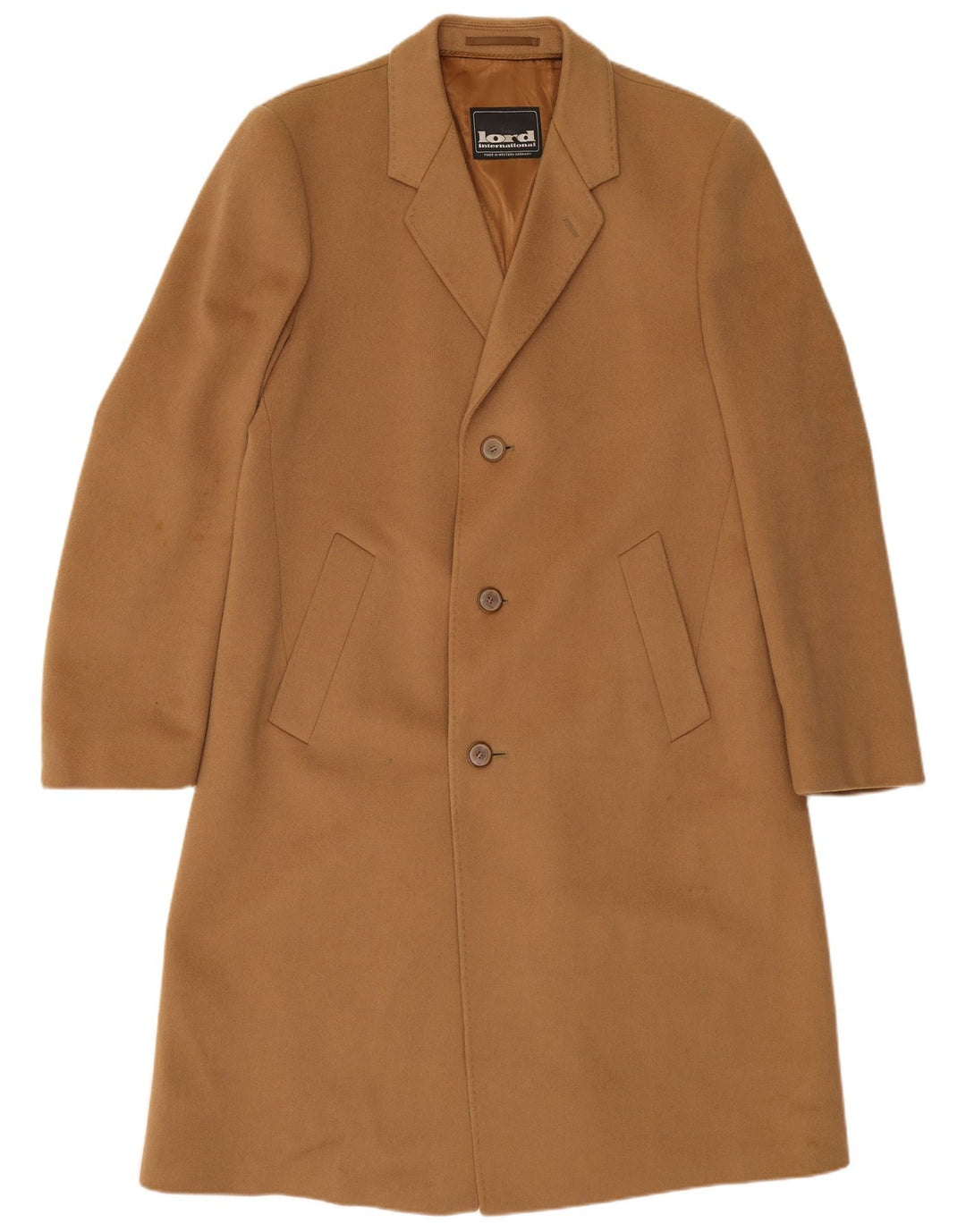 Lord Herre Overfrakke IT 52 XL Beige Ny Uld