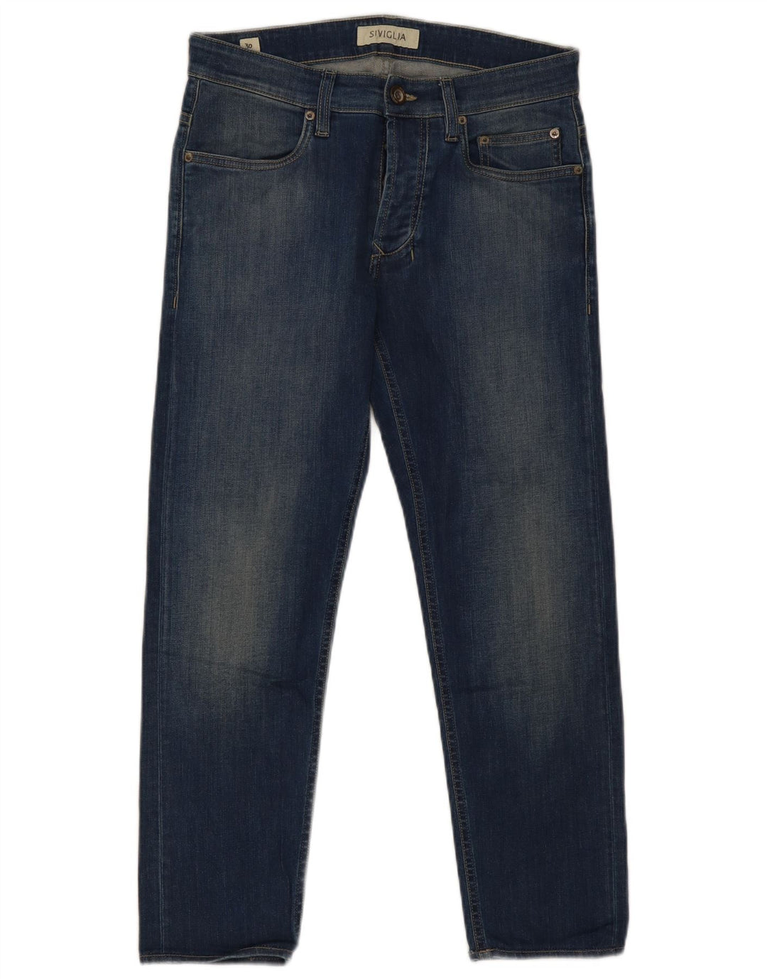 SIVIGLIA Cropped Jeans til kvinder W30 L26 blå bomuld