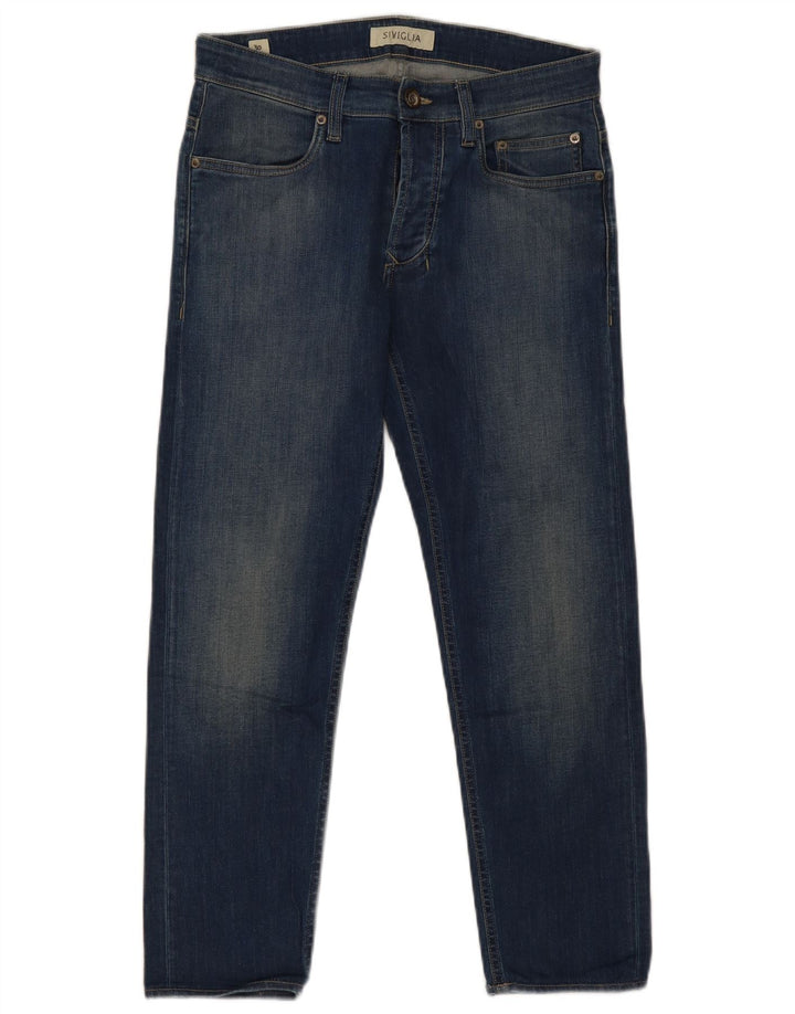 SIVIGLIA Cropped Jeans til kvinder W30 L26 blå bomuld