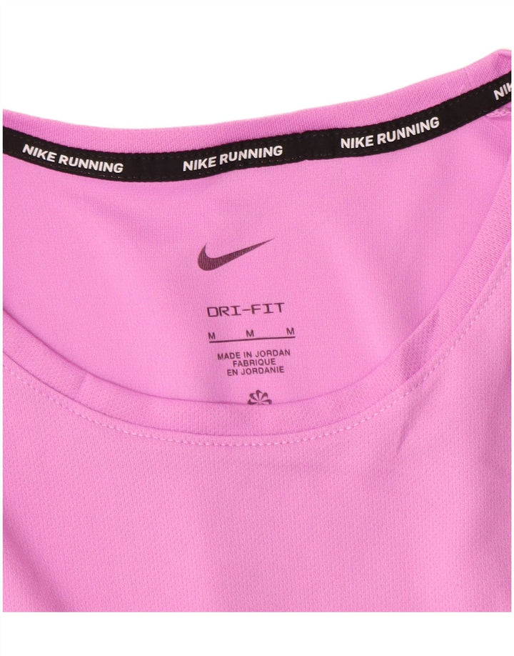 Nike Herre Dri Fit T-Shirt Top Medium Lilla Polyester Sports