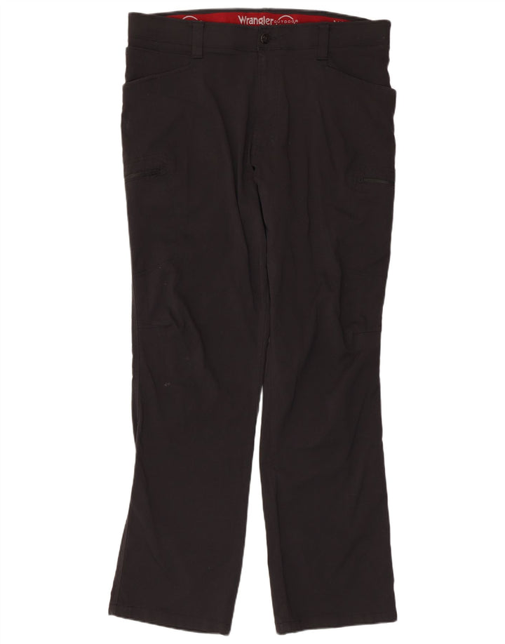 WRANGLER Straight Cargo Bukser til mænd W36 L32 Sort Nylon