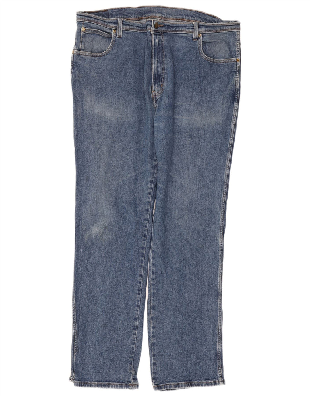 Wrangler Herre Regular Fit Straight Jeans W40 L34 Blå Bomuld