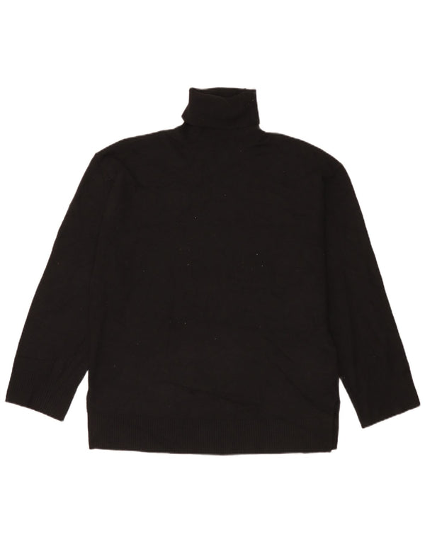 Marks & Spencer Dame Rullehals sweater UK 14 Medium Sort