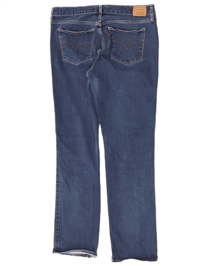 Levi's Dame 314 Shaping Straight Jeans W32 L32 Blå Bomuld