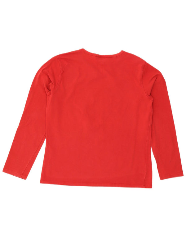 Gant Grafisk T-shirt top til kvinder UK 18 XL rød bomuld
