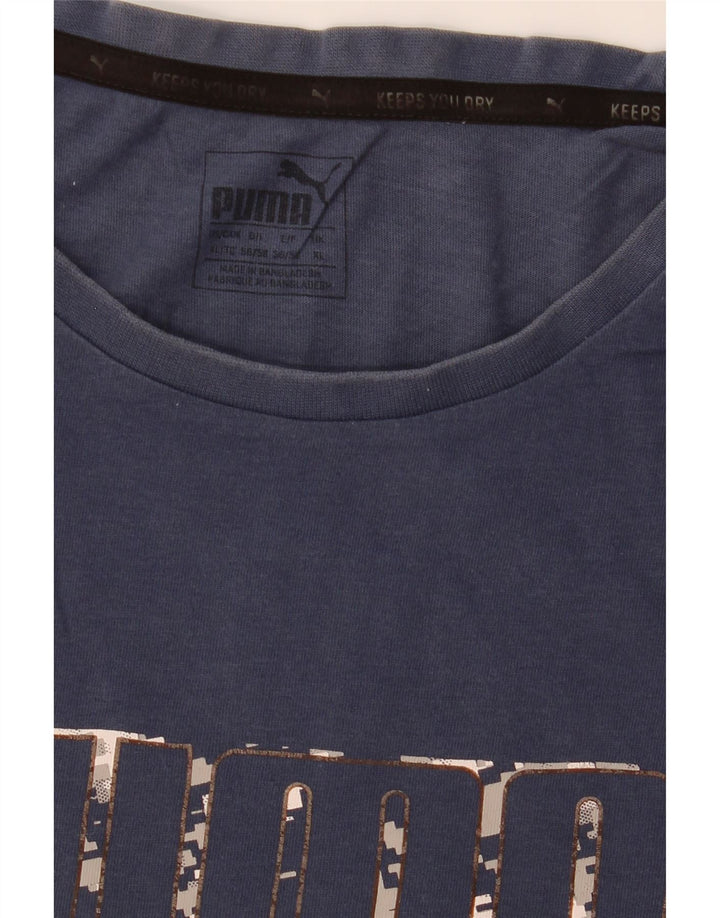 Puma Herre grafisk T-shirt Top XL Marineblå