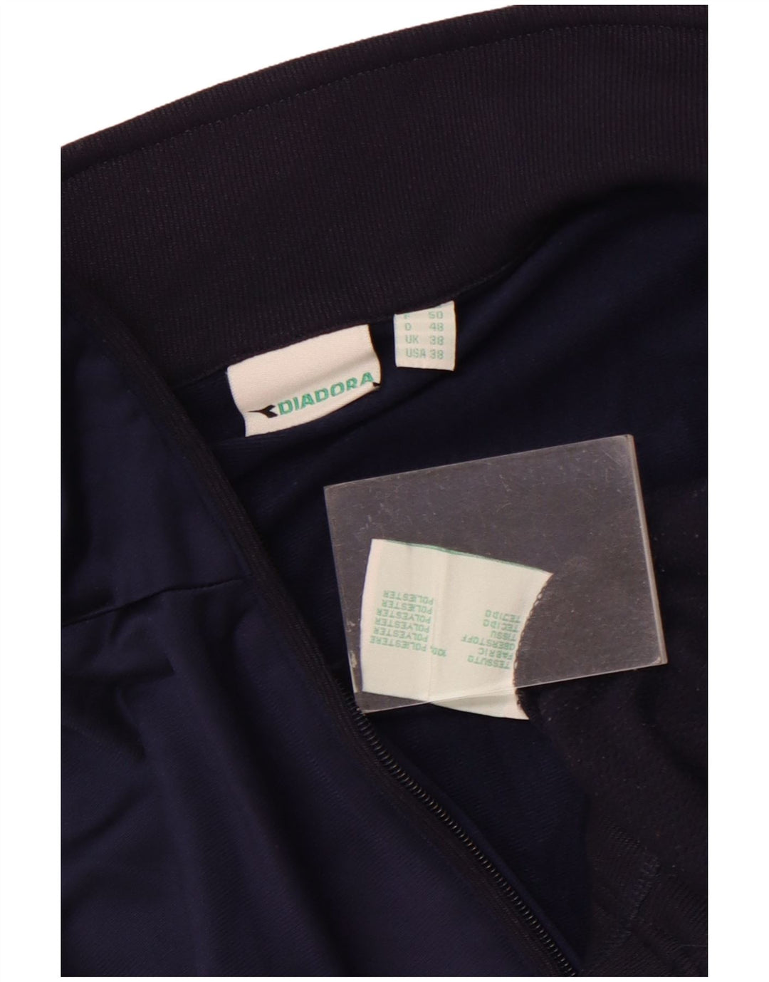 Diadora Herre træningsdragt Topjakke UK 38 Medium Navy Blue Colourblock