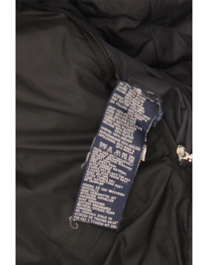 Sergio Tacchini Dame Polstret Frakke UK 14 Medium Sort Nylon