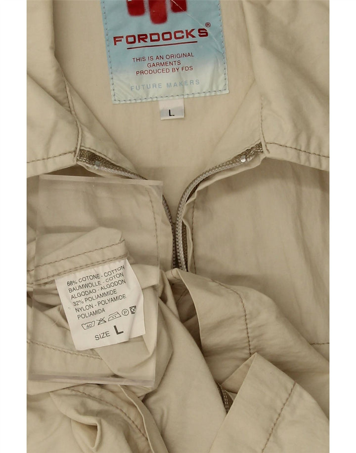 FORDOCKS Mens Utility Jacket UK 40 Large White Cotton Vintage Fordocks and Second-Hand Fordocks from Messina Hembry 