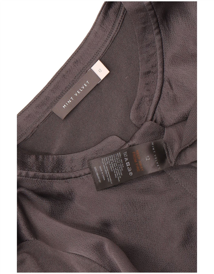 MINT VELVET Dame træningsdragt Topjakke UK 12 Medium Grå Silke
