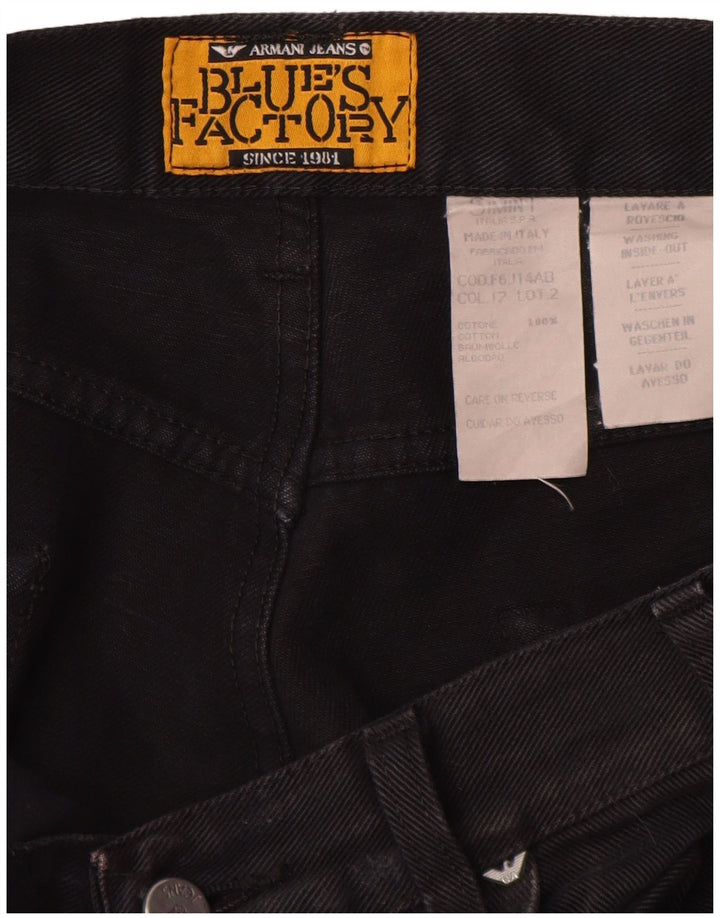 Armani Straight Jeans til mænd W34 L33 Sort bomuld