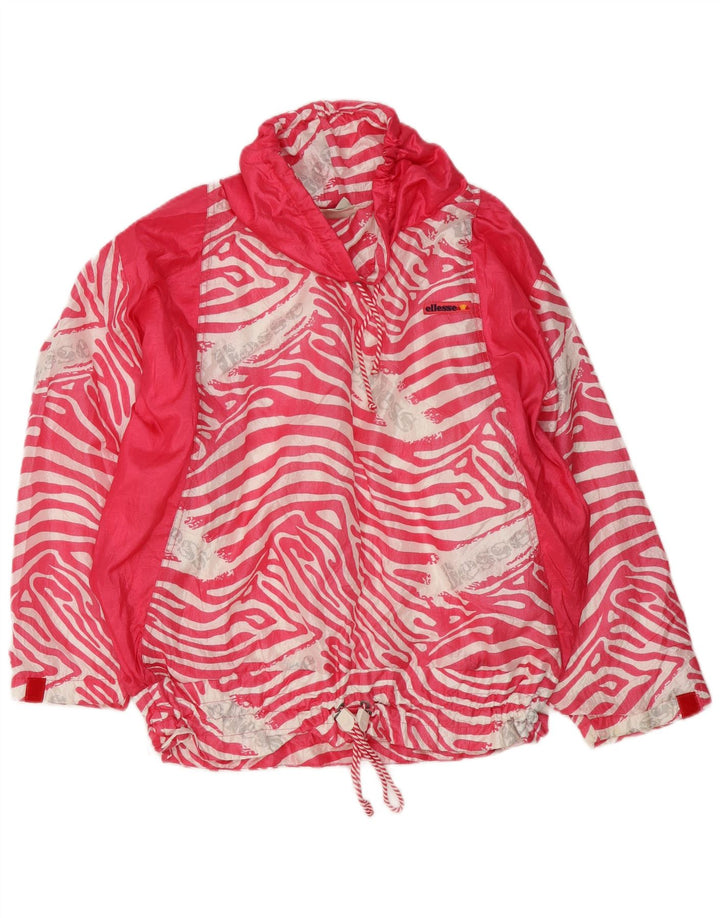 Ellesse Dame Pullover Træningsdragt Topjakke UK 22 3XL Pink Animal Print