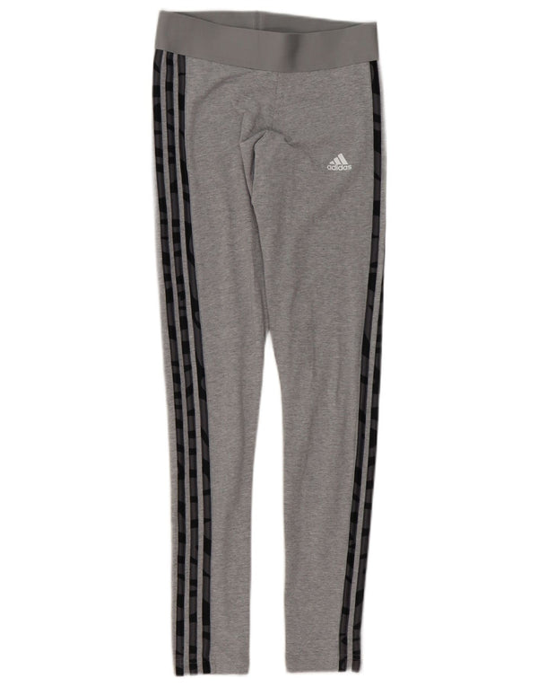 Adidas Dame Leggings UK 4/6 XS Grå Bomuld