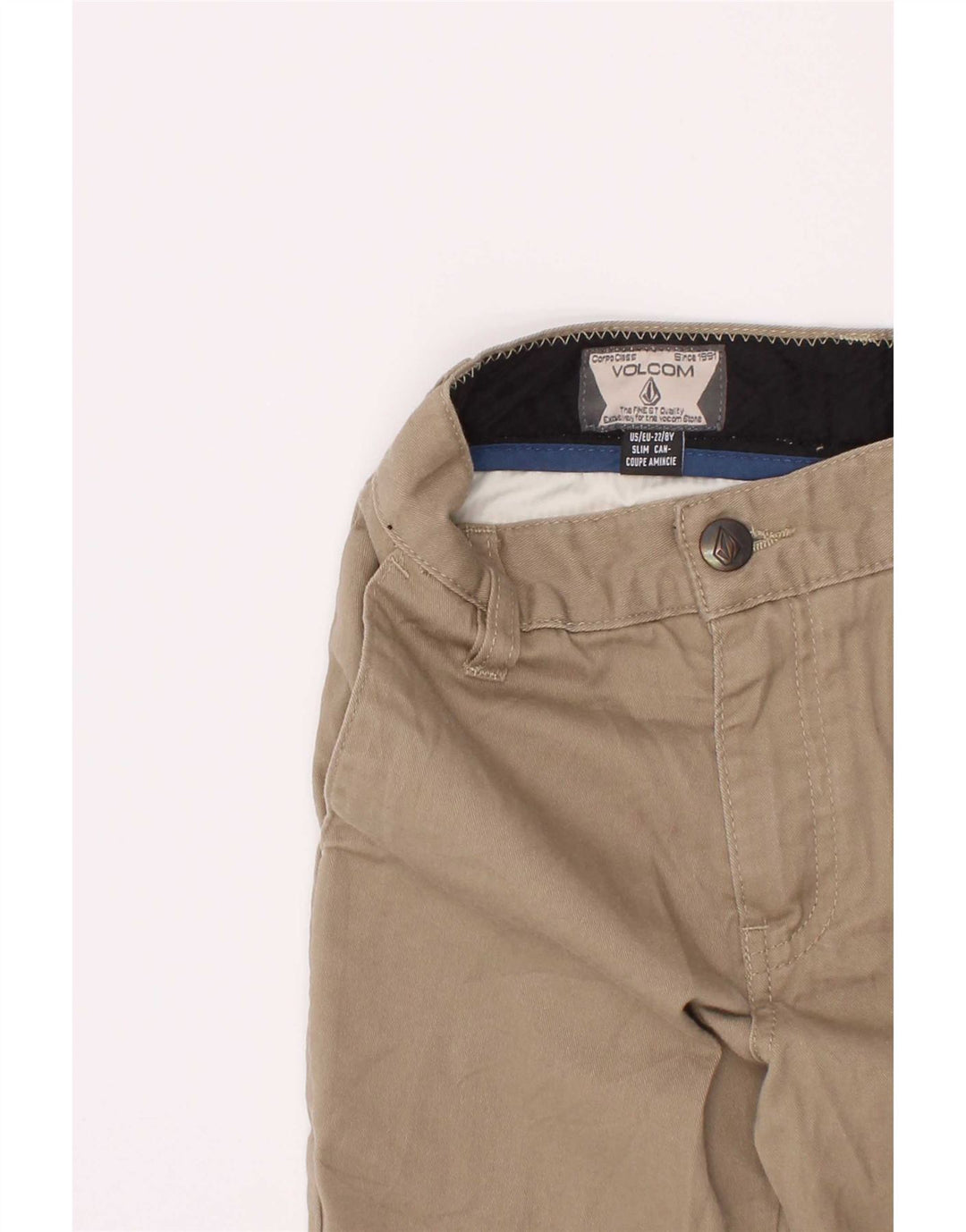 Volcom Boys Chino Shorts 7-8 år W22 Beige Bomuld