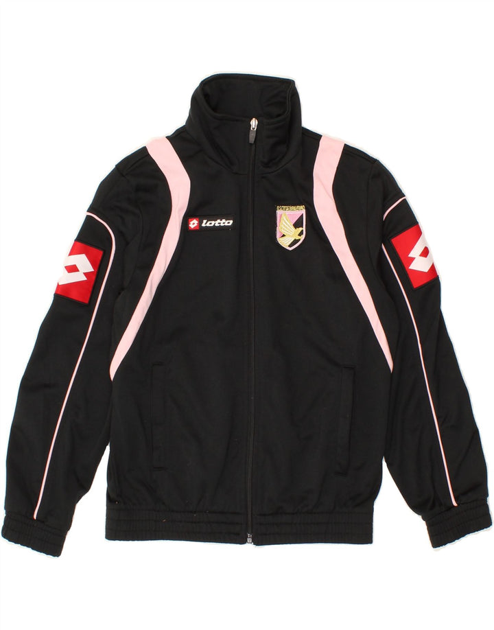 LOTTO Girls Graphic Tracksuit Top Jacket 9-10 Years Small Black Vintage Lotto and Second-Hand Lotto from Messina Hembry 