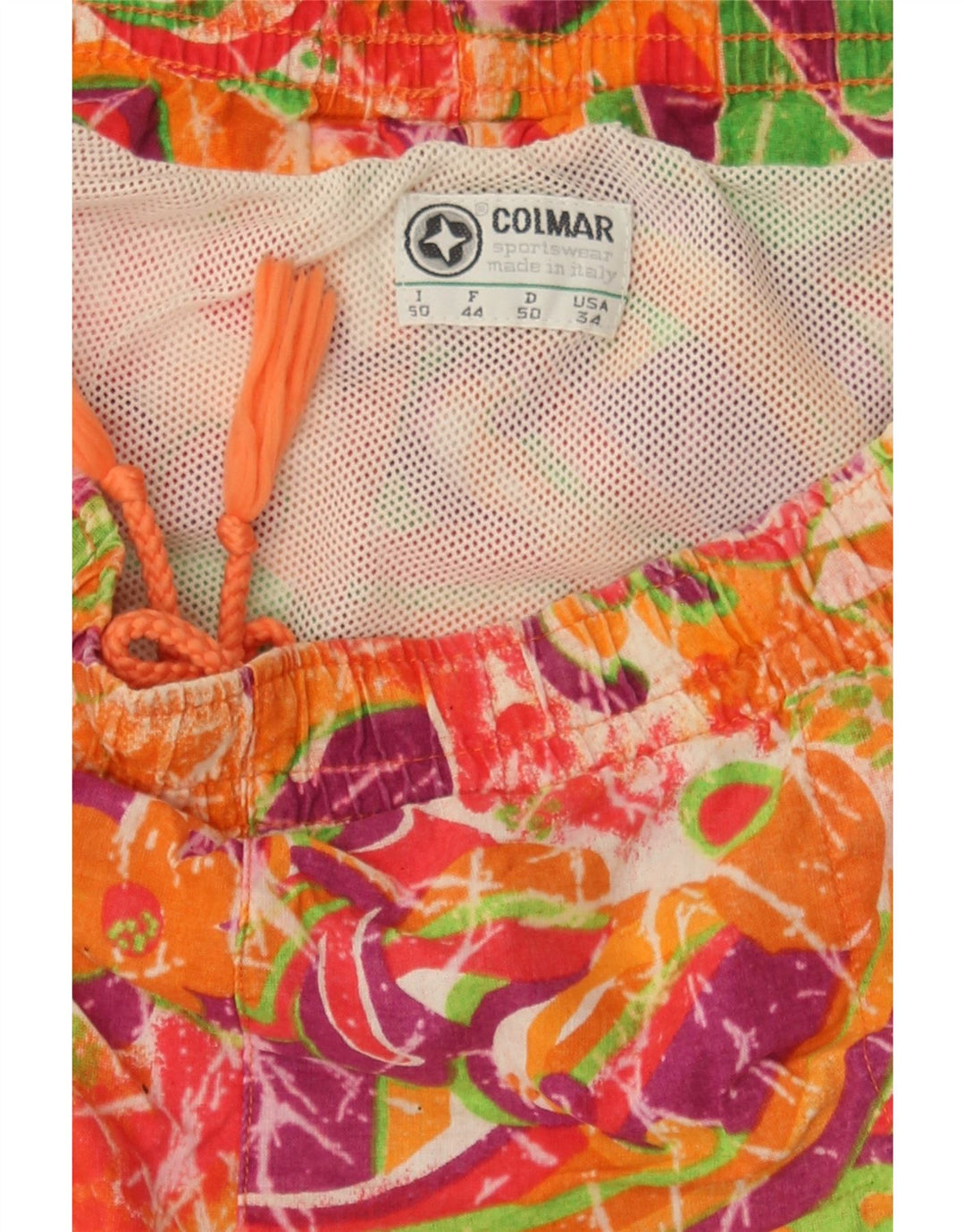 COLMAR Mens Swimming Shorts IT 50 Medium  Multicoloured Floral Vintage Colmar and Second-Hand Colmar from Messina Hembry 