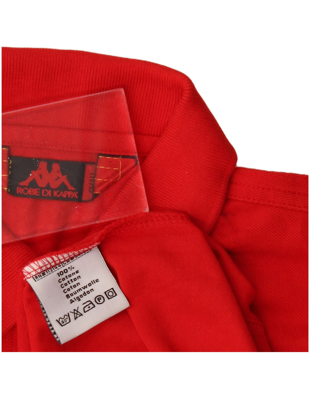 KAPPA Dame Polo Shirt UK 10 Lille Rød Bomuld