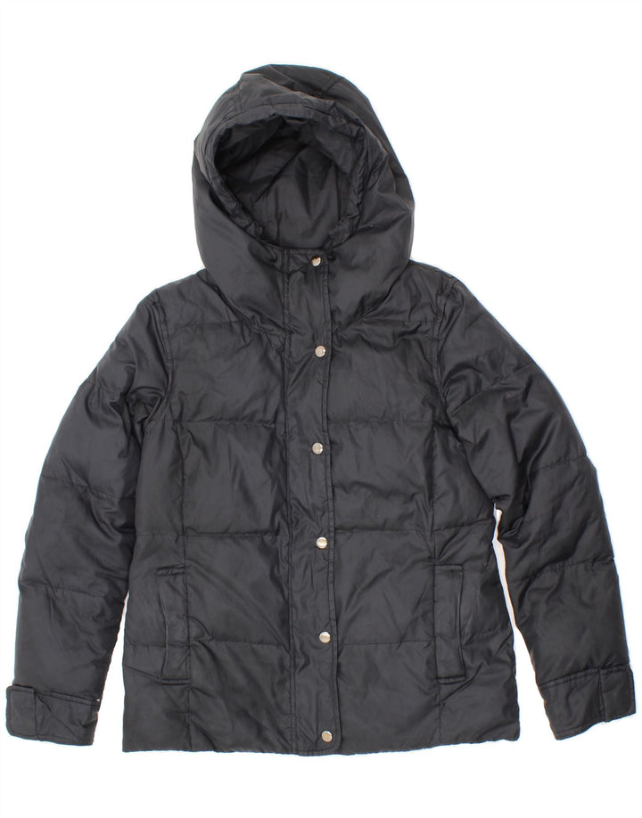 GAP Womens Hooded Padded Jacket UK 10 Small Black Polyester Vintage Gap and Second-Hand Gap from Messina Hembry 