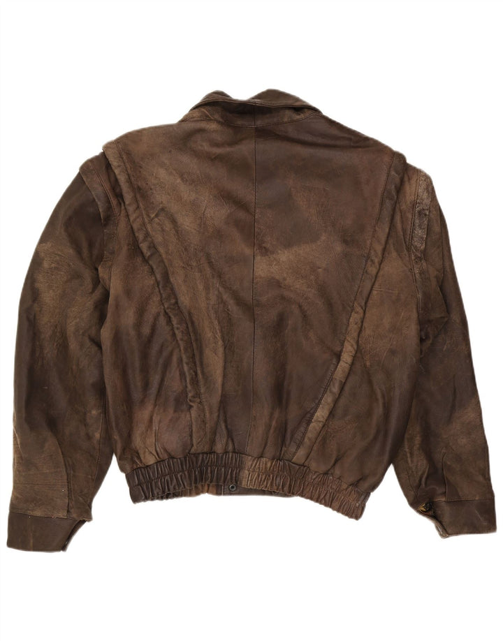 Vintage herre læderjakke UK 42 XL Brun