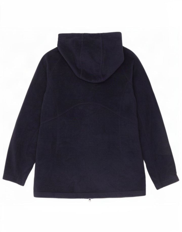 Columbia dame fleecejakke med hætte UK 14 Mellem marineblå polyester