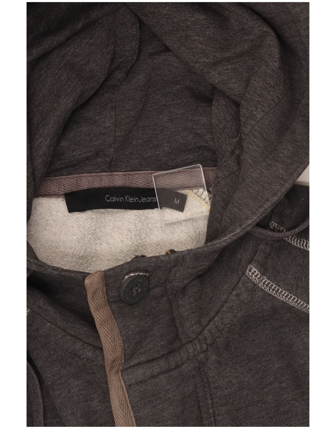 Calvin Klein Jeans Dame Hættetrøje Sweater UK 12 Medium Grey