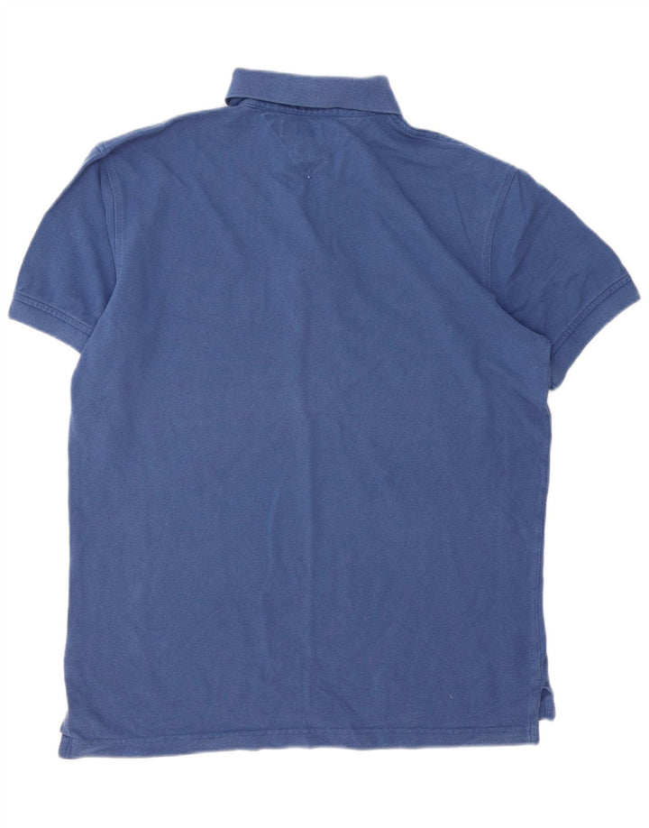 Tommy Hilfiger Herre Polo Shirt Stor Blå Bomuld