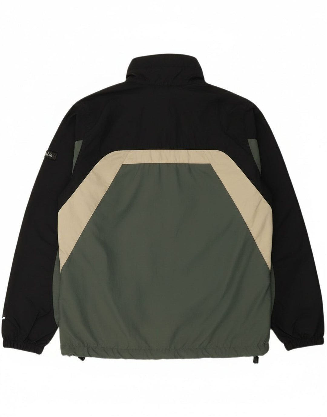 Columbia Regnjakke til mænd UK 38 Medium Grøn Colourblock Nylon