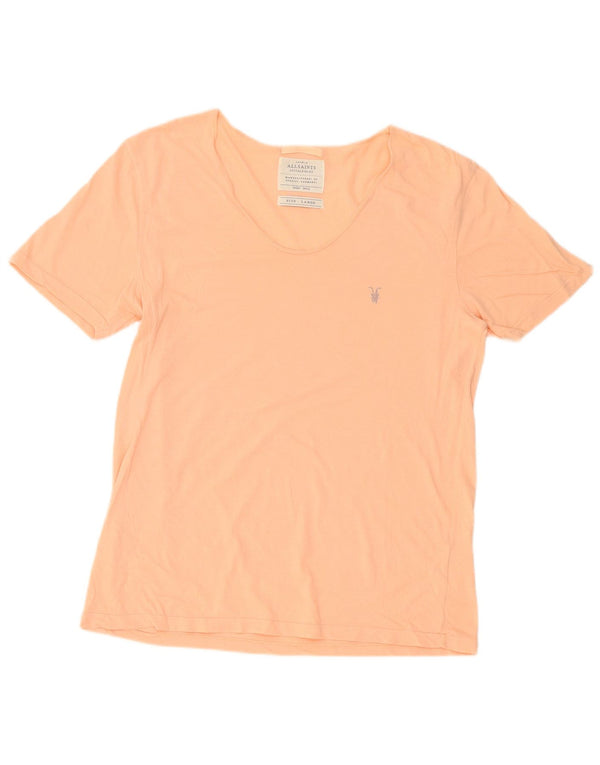 All Saints Dame T-Shirt Top UK 16 Large Pink Bomuld