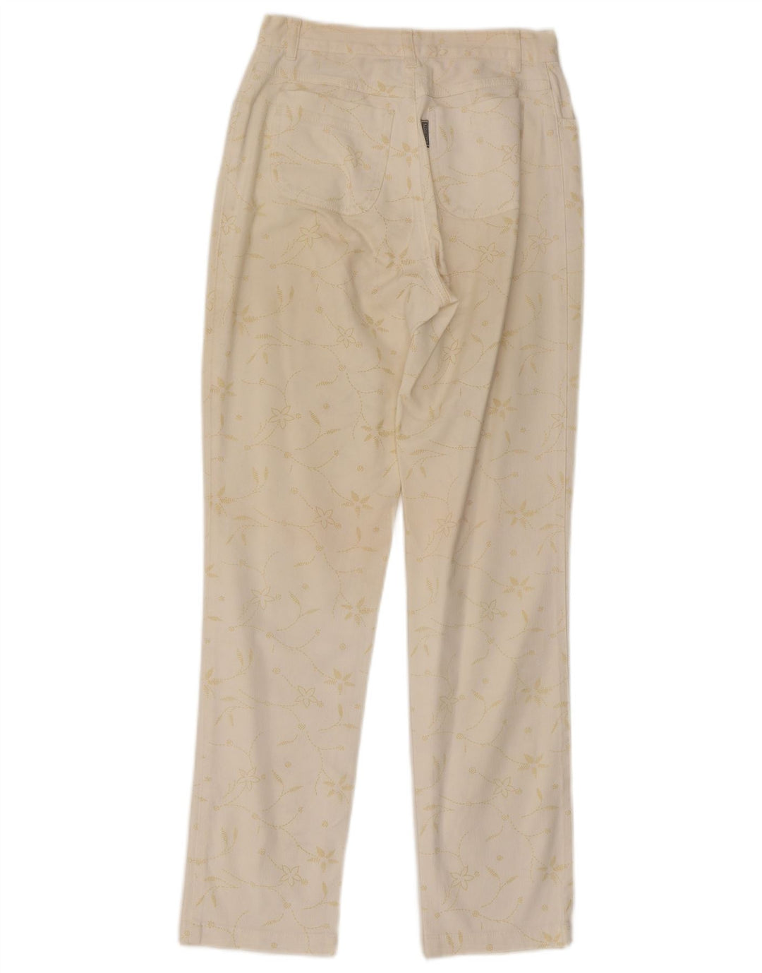Fendissime Regular Fit Bukser til kvinder W27 L29 White Floral Classic