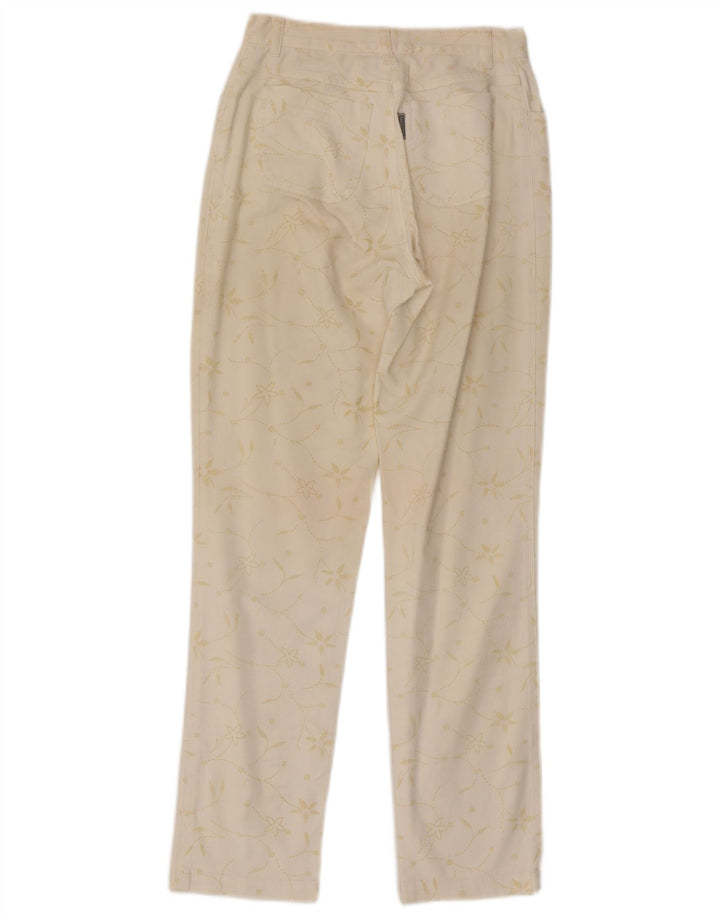 Fendissime Regular Fit Bukser til kvinder W27 L29 White Floral Classic