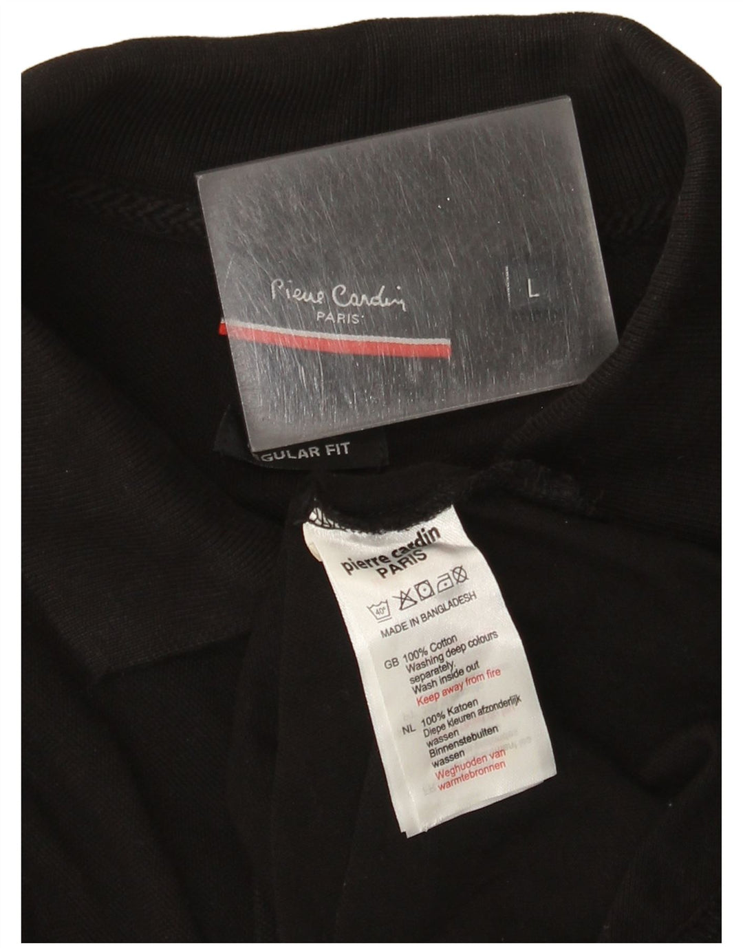 Pierre Cardin Herre Regular Fit Polo Shirt Stor sort bomuld