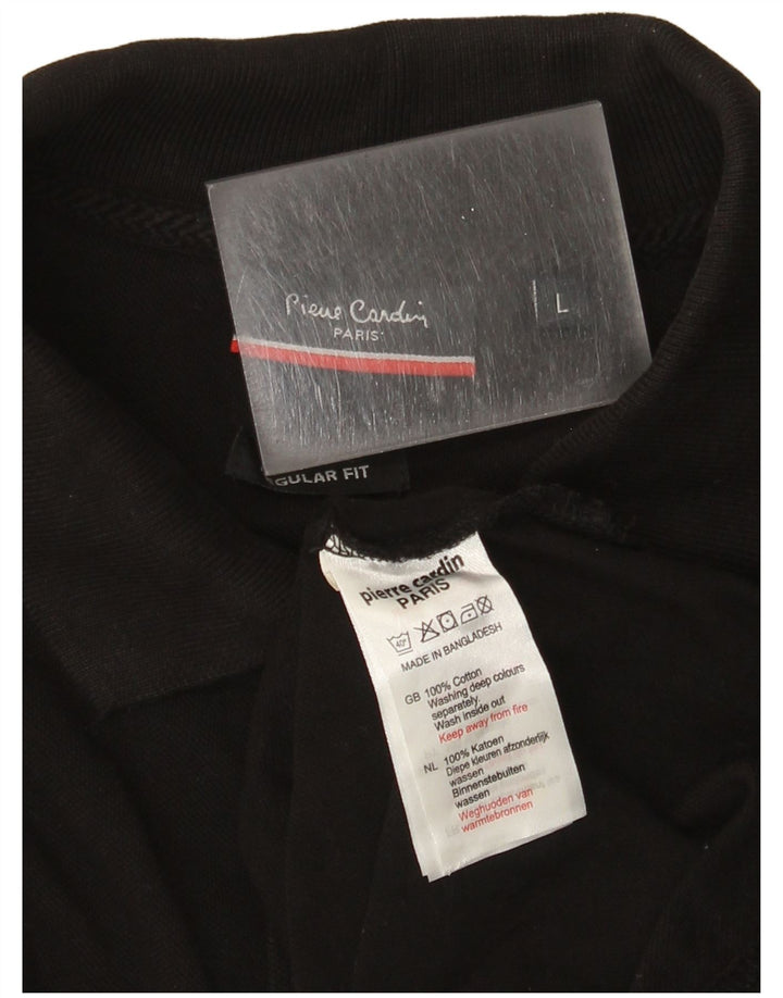 Pierre Cardin Herre Regular Fit Polo Shirt Stor sort bomuld