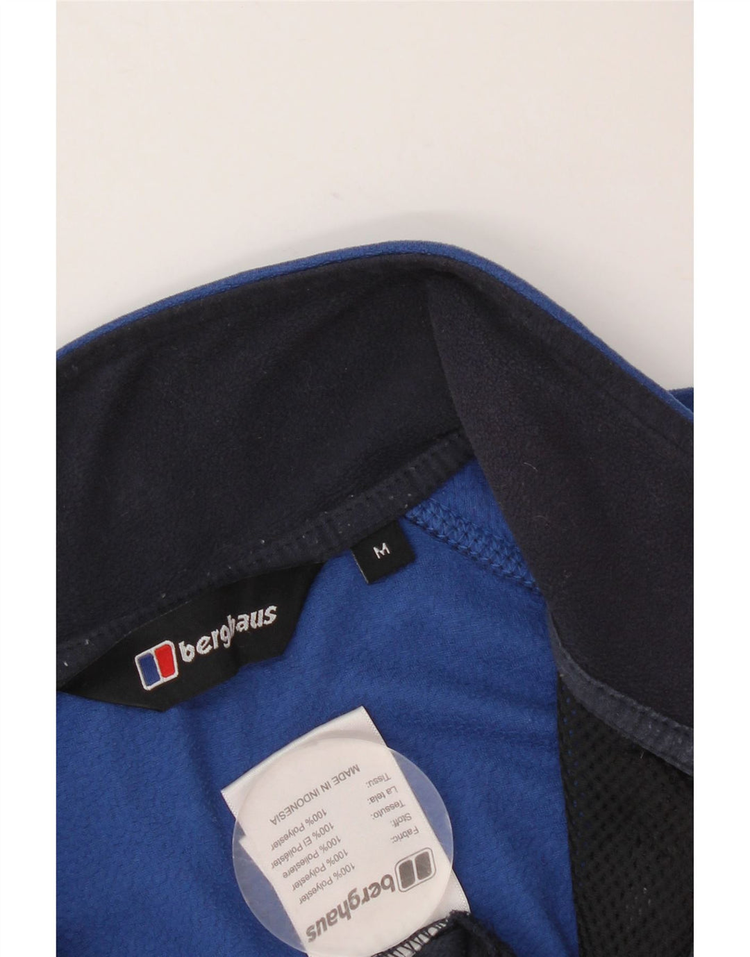 BERGHAUS Fleecetrøje med lynlås til mænd Medium Blue Colourblock Polyester