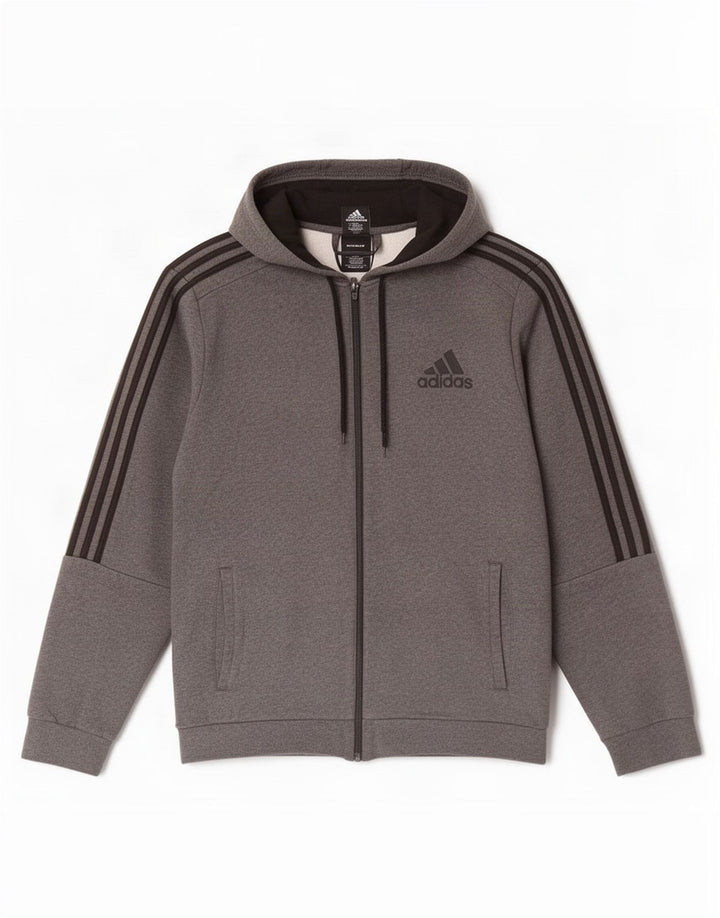 Adidas Hættetrøje med lynlås til mænd, stor grå