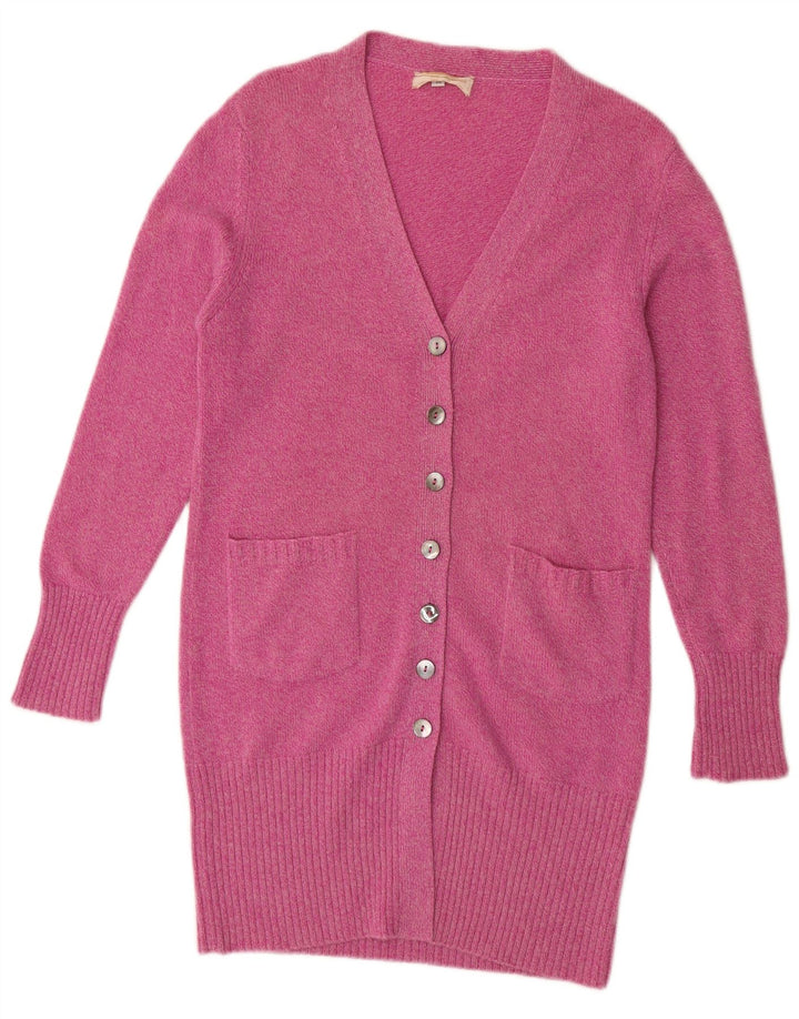 Andre Maurice Dame Longline Cardigan Sweater UK 14 Medium Pink Cashmere