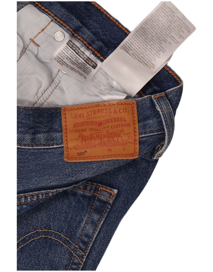 LEVI'S Womens 501 Distressed Denim Shorts W29 Medium  Blue Cotton