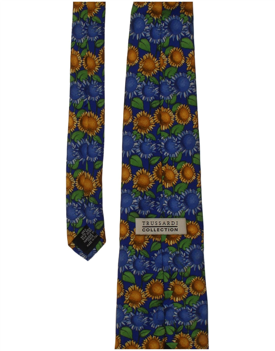 Trussardi Herre grafisk slips One Size blå blomstersilke