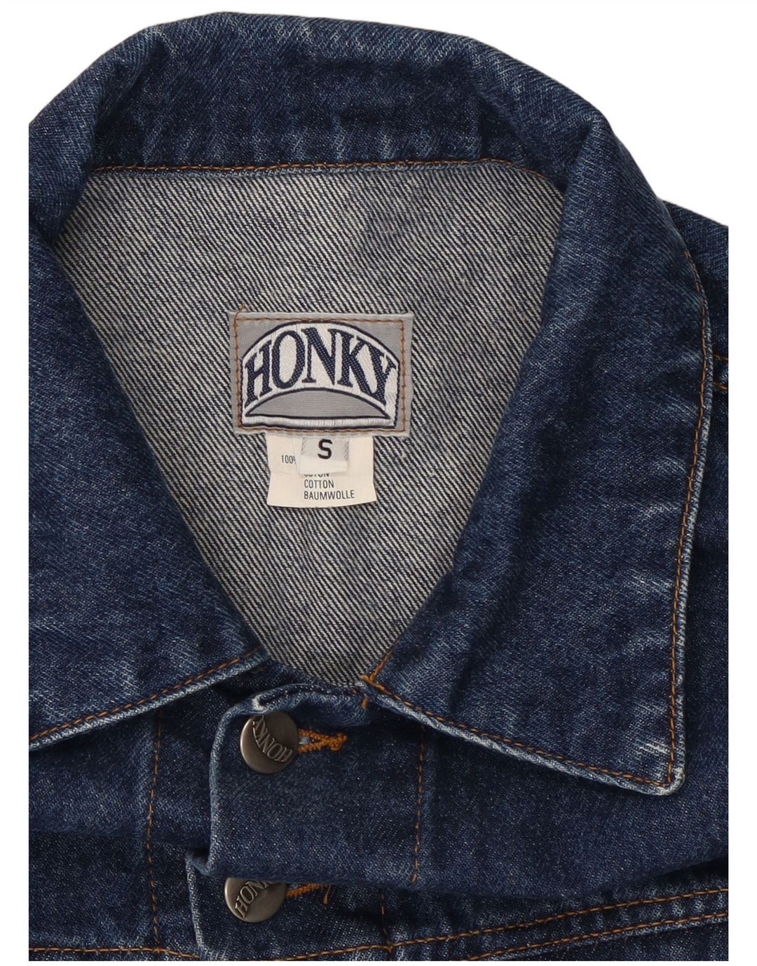 Vintage denimjakke til mænd UK 36 Lille blå bomuld
