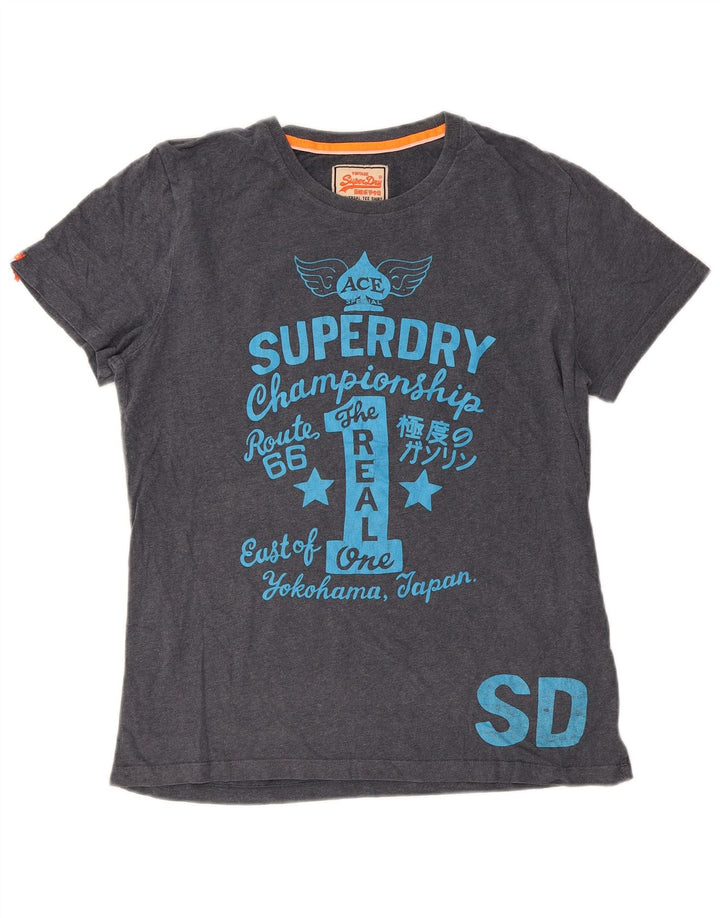 Superdry Herre grafisk T-shirt Top XL Grå Bomuld