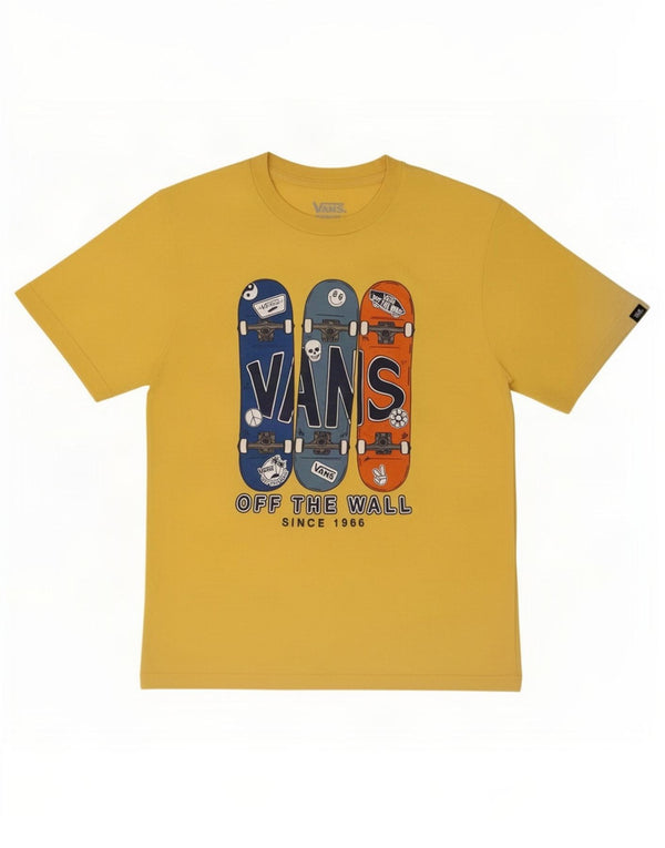 Vans Boys Classic Fit Grafisk T-Shirt Top 12-13 År Stor Gul Bomuld