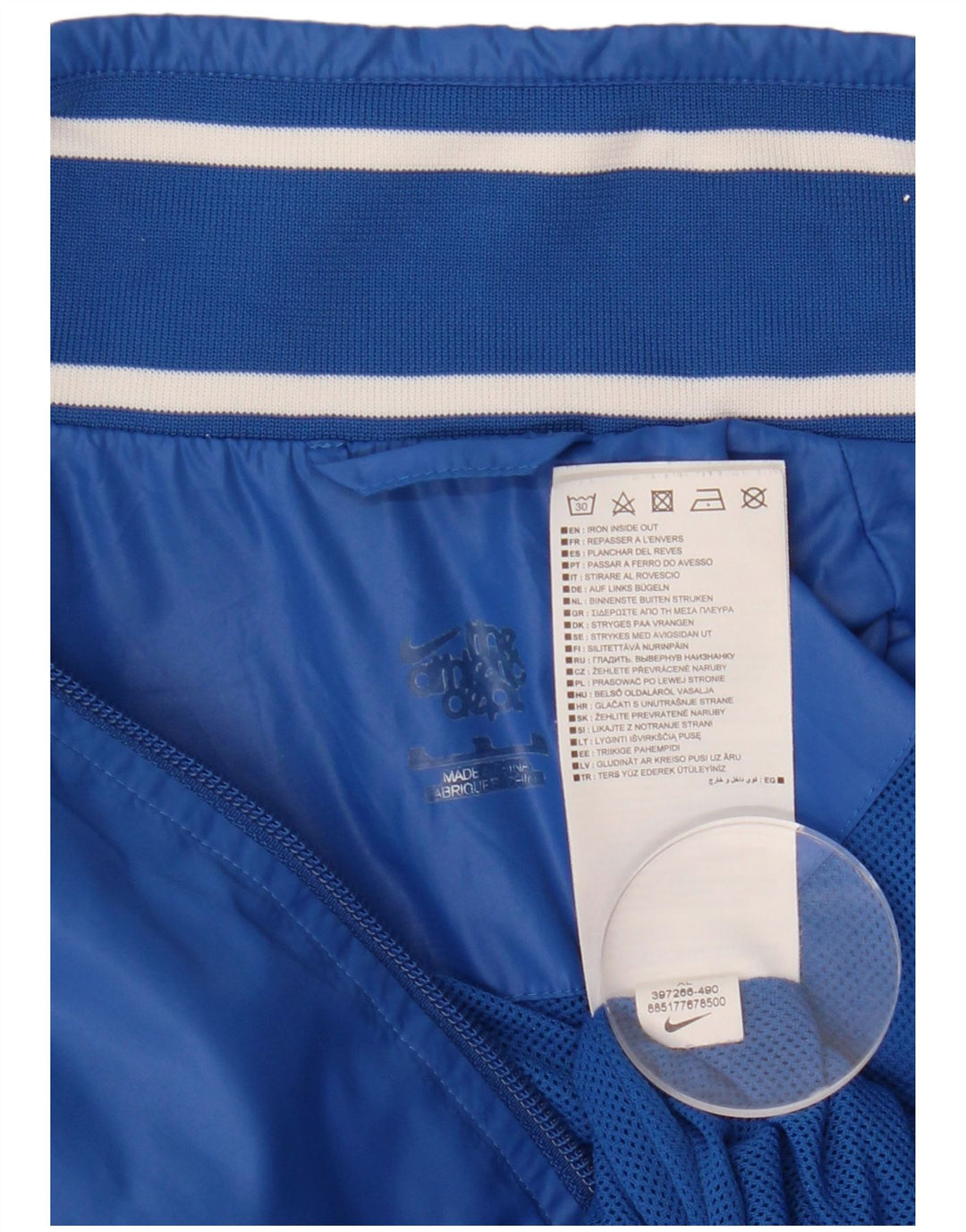 NIKE Grafisk træningsdragt topjakke til mænd XL blå nylon