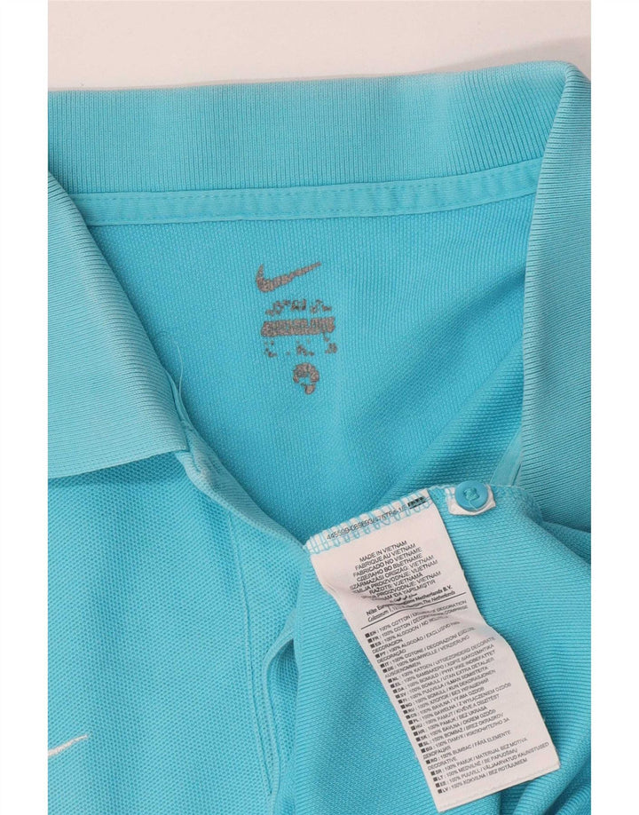 Nike herre poloshirt XL blå bomuld