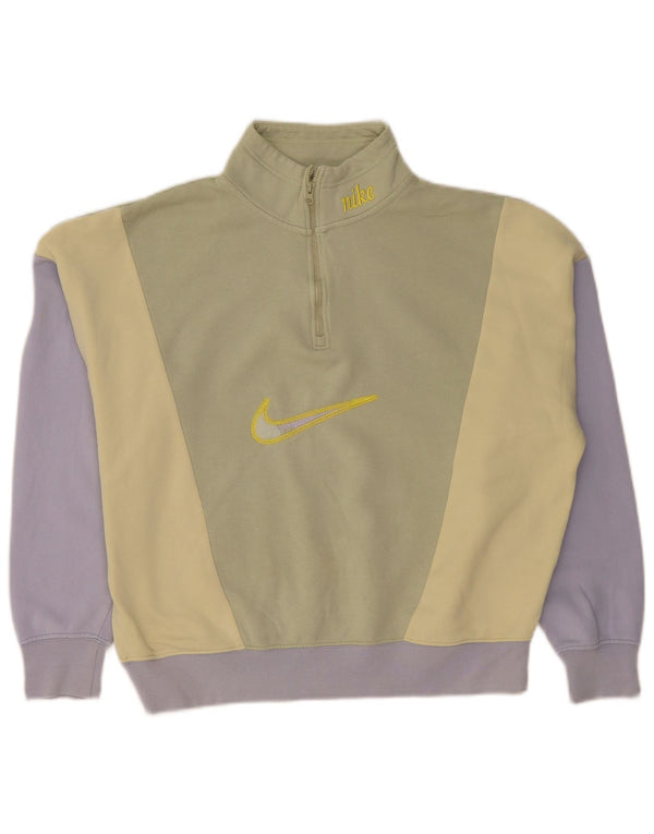Nike Dame Loose Fit Grafisk Sweatshirt Jumper UK 10 Lille Grøn