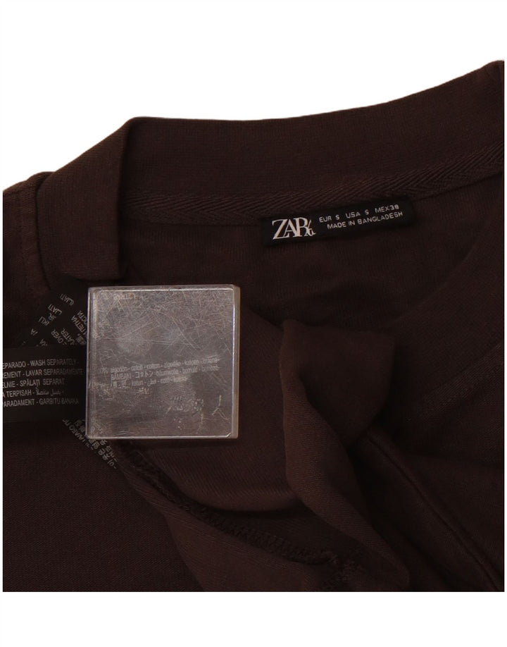 Zara Herre T-Shirt Top Lille Grå Bomuld