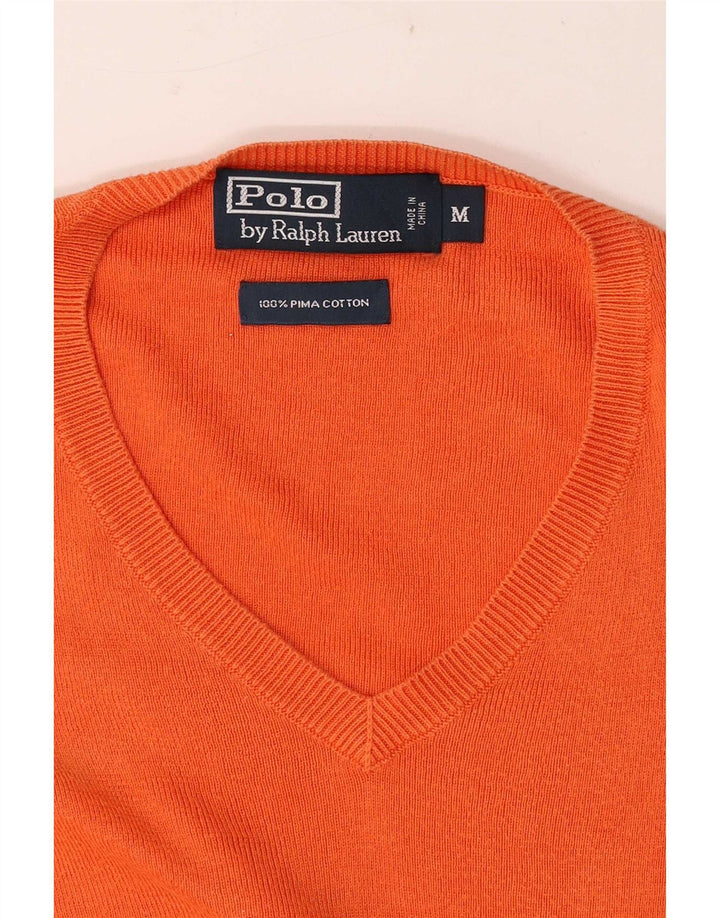 Polo Ralph Lauren Herre V-hals sweater Medium Orange Bomuld