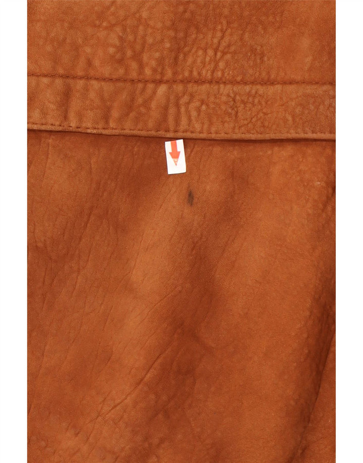 Essebi Herre Læderjakke UK 40 Stor Brun Læder